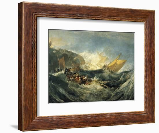 The Shipwreck of the Minotaur-J. M. W. Turner-Framed Art Print