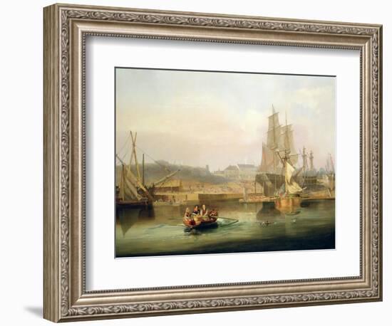 The Shipyard at Hessle Cliff, 1820-John Wilson Carmichael-Framed Giclee Print