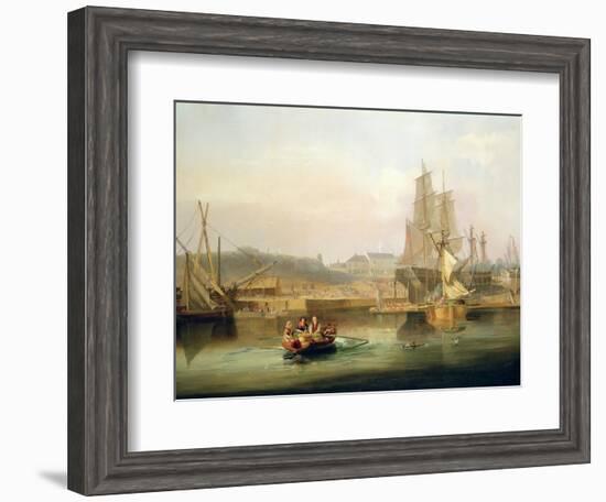 The Shipyard at Hessle Cliff, 1820-John Wilson Carmichael-Framed Giclee Print