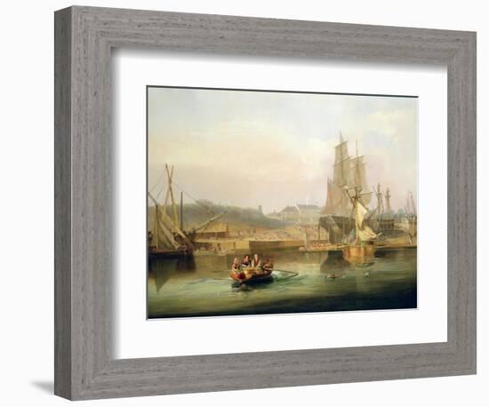 The Shipyard at Hessle Cliff, 1820-John Wilson Carmichael-Framed Giclee Print