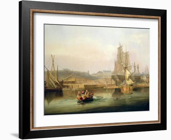The Shipyard at Hessle Cliff, 1820-John Wilson Carmichael-Framed Giclee Print