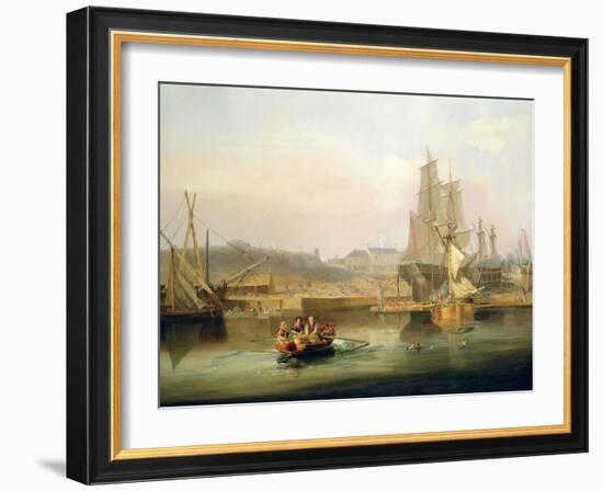 The Shipyard at Hessle Cliff, 1820-John Wilson Carmichael-Framed Giclee Print