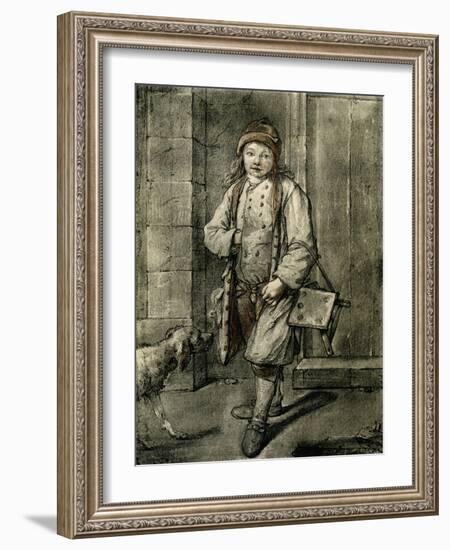 The Shoeblack-Jean-Baptiste Simeon Chardin-Framed Giclee Print