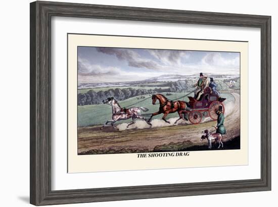 The Shooting Drag-Henry Thomas Alken-Framed Art Print