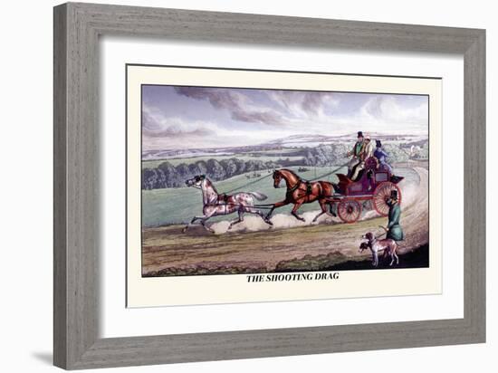 The Shooting Drag-Henry Thomas Alken-Framed Art Print