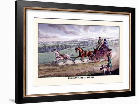 The Shooting Drag-Henry Thomas Alken-Framed Art Print