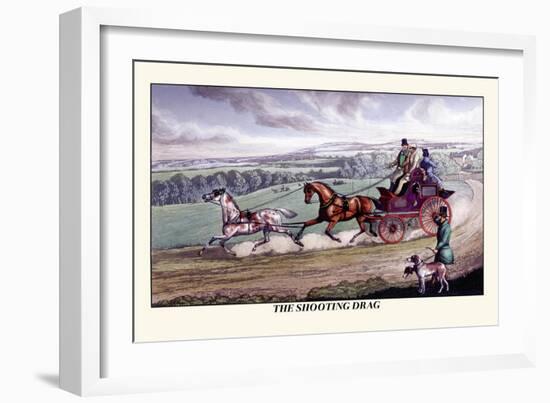 The Shooting Drag-Henry Thomas Alken-Framed Art Print