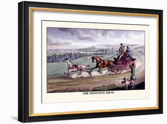 The Shooting Drag-Henry Thomas Alken-Framed Art Print