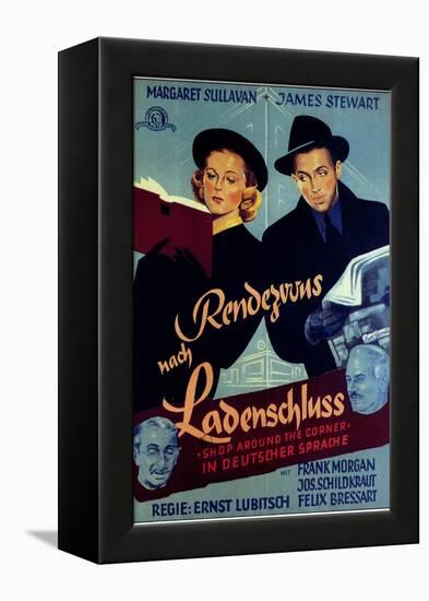 The Shop Around the Corner, German Movie Poster, 1940-null-Framed Stretched Canvas