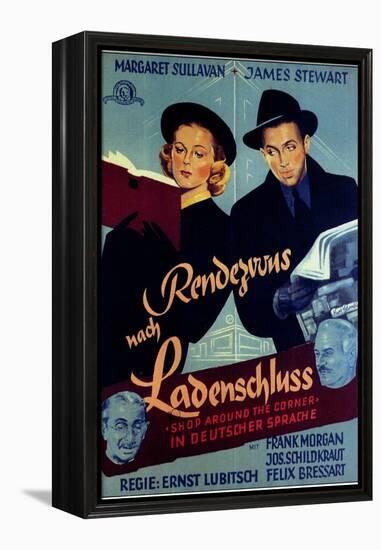 The Shop Around the Corner, German Movie Poster, 1940-null-Framed Stretched Canvas