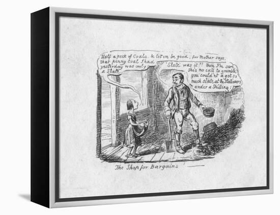 'The Shop for Bargains', 1829-George Cruikshank-Framed Premier Image Canvas