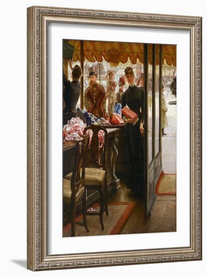 The Shop Girl. 1883-85-James Jacques Tissot-Framed Giclee Print