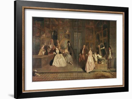 The Shop Sign of the Art Dealer Gersaint, 1720-Jean Antoine Watteau-Framed Giclee Print