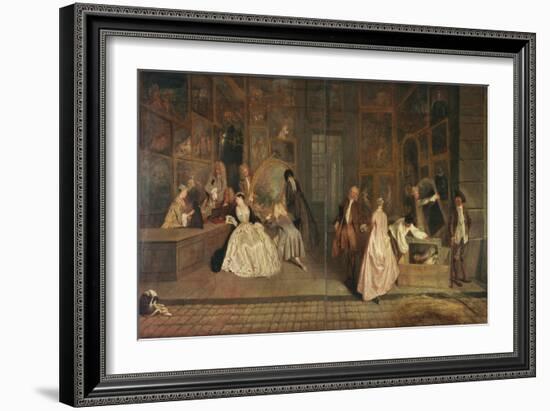 The Shop Sign of the Art Dealer Gersaint, 1720-Jean Antoine Watteau-Framed Giclee Print