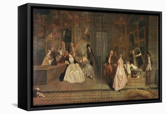 The Shop Sign of the Art Dealer Gersaint, 1720-Jean Antoine Watteau-Framed Premier Image Canvas