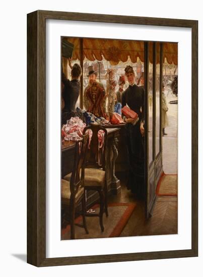 The Shopgirl, 1879-1885-James Jacques Joseph Tissot-Framed Giclee Print