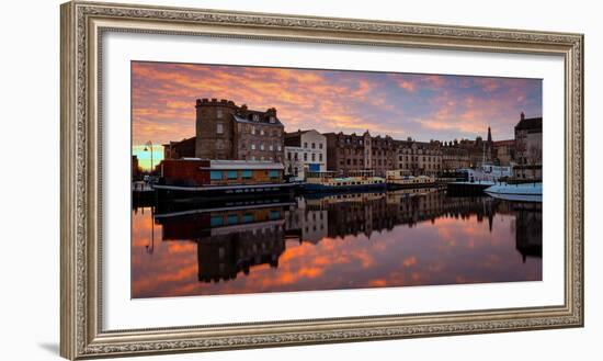 The Shore at Sunrise, Leith, Edinburgh, Scotland, United Kingdom, Europe-Karen Deakin-Framed Photographic Print