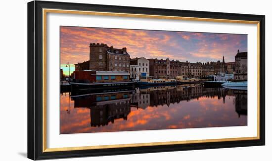The Shore at Sunrise, Leith, Edinburgh, Scotland, United Kingdom, Europe-Karen Deakin-Framed Photographic Print