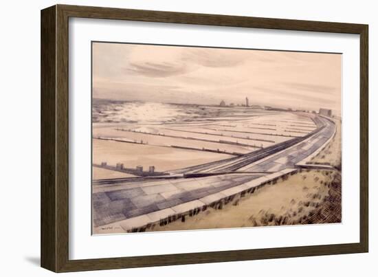 The Shore, Dymchurch, Kent, 1922 (W/C on Paper)-Paul Nash-Framed Giclee Print