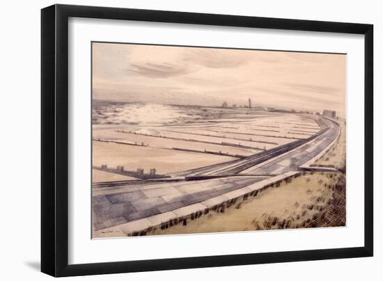 The Shore, Dymchurch, Kent, 1922 (W/C on Paper)-Paul Nash-Framed Giclee Print