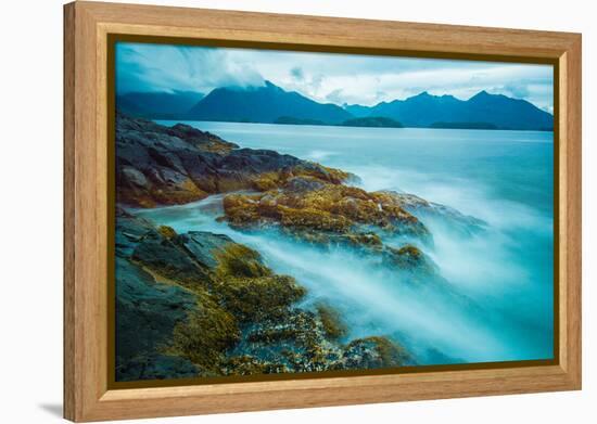 The shores of Bamdoroshni Island off the coast of Sitka, Alaska-Mark A Johnson-Framed Premier Image Canvas