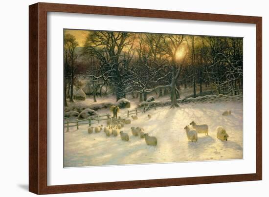 The Shortening Winter's Day is near a close (Oil on Canvas)-Joseph Farquharson-Framed Giclee Print