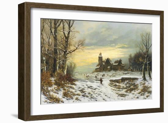 The Shortening Winter's Day Is near a Close-Friedrich Heyendahl-Framed Giclee Print