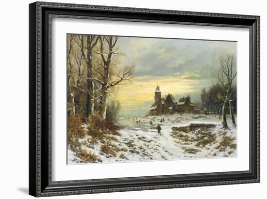 The Shortening Winter's Day Is near a Close-Friedrich Heyendahl-Framed Giclee Print