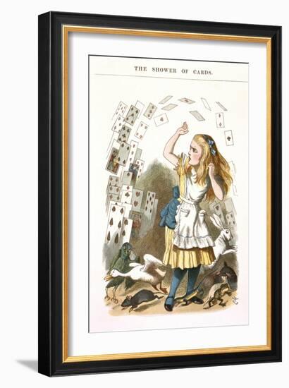 The Shower Of Cards-John Teniel-Framed Giclee Print