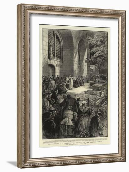 The Shrine at Lourdes, in Front of the Sacred Well-Henri Lanos-Framed Giclee Print