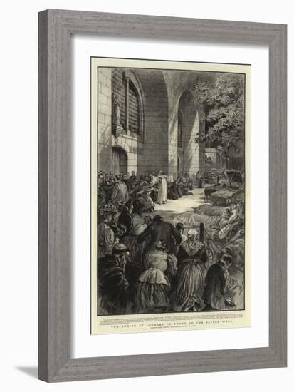 The Shrine at Lourdes, in Front of the Sacred Well-Henri Lanos-Framed Giclee Print