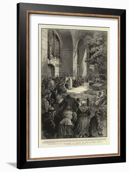 The Shrine at Lourdes, in Front of the Sacred Well-Henri Lanos-Framed Giclee Print