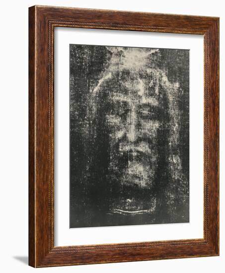 The Shroud of Turin (Sindone di Torino) - Turin Shroud (Sacra Sindone), Vintage Religious Art, 1898-Secondo Pia-Framed Art Print