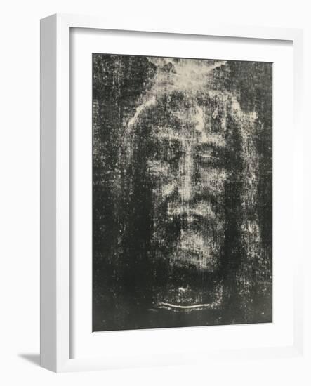 The Shroud of Turin (Sindone di Torino) - Turin Shroud (Sacra Sindone), Vintage Religious Art, 1898-Secondo Pia-Framed Art Print