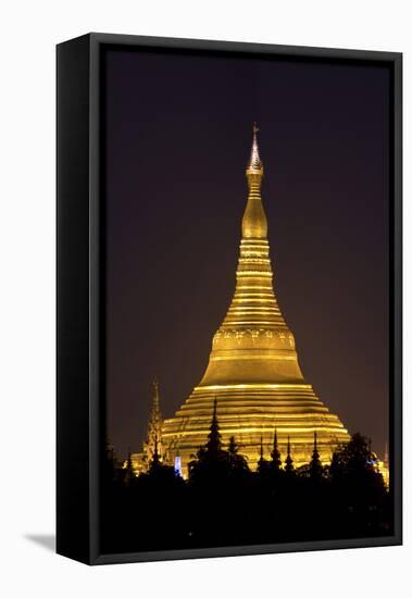 The Shwedagon Pagoda in (Rangoon) Yangon, (Burma) Myanmar-David R. Frazier-Framed Premier Image Canvas