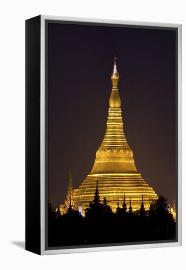 The Shwedagon Pagoda in (Rangoon) Yangon, (Burma) Myanmar-David R. Frazier-Framed Premier Image Canvas