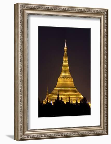 The Shwedagon Pagoda in (Rangoon) Yangon, (Burma) Myanmar-David R. Frazier-Framed Photographic Print