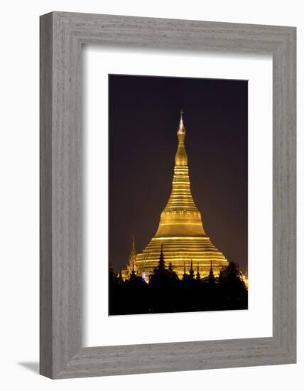 The Shwedagon Pagoda in (Rangoon) Yangon, (Burma) Myanmar-David R. Frazier-Framed Photographic Print