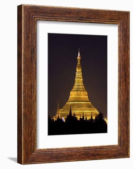 The Shwedagon Pagoda in (Rangoon) Yangon, (Burma) Myanmar-David R. Frazier-Framed Photographic Print