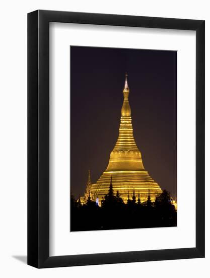 The Shwedagon Pagoda in (Rangoon) Yangon, (Burma) Myanmar-David R. Frazier-Framed Photographic Print