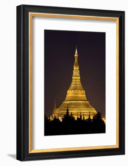 The Shwedagon Pagoda in (Rangoon) Yangon, (Burma) Myanmar-David R. Frazier-Framed Photographic Print