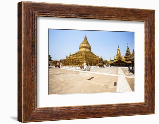 The Shwezigon Pagoda (Shwezigon Paya), a Buddhist Temple Located in Nyaung-U, a Town Near Bagan-Thomas L-Framed Photographic Print