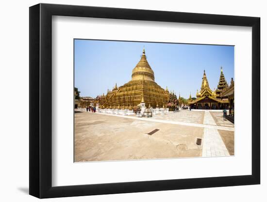 The Shwezigon Pagoda (Shwezigon Paya), a Buddhist Temple Located in Nyaung-U, a Town Near Bagan-Thomas L-Framed Photographic Print