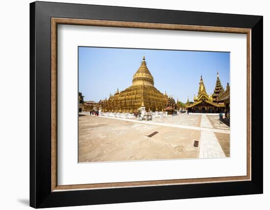 The Shwezigon Pagoda (Shwezigon Paya), a Buddhist Temple Located in Nyaung-U, a Town Near Bagan-Thomas L-Framed Photographic Print