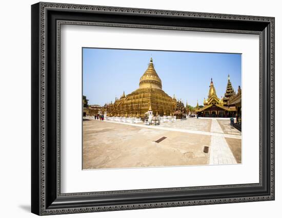 The Shwezigon Pagoda (Shwezigon Paya), a Buddhist Temple Located in Nyaung-U, a Town Near Bagan-Thomas L-Framed Photographic Print