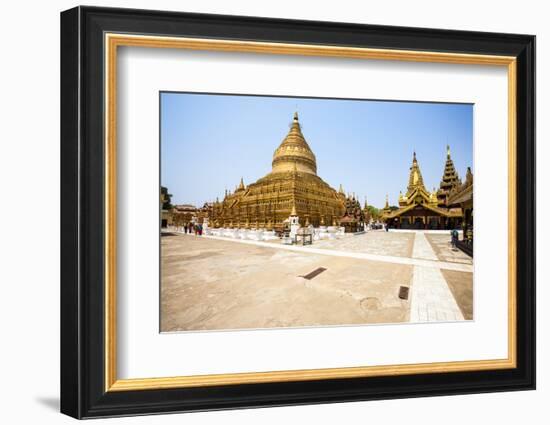 The Shwezigon Pagoda (Shwezigon Paya), a Buddhist Temple Located in Nyaung-U, a Town Near Bagan-Thomas L-Framed Photographic Print