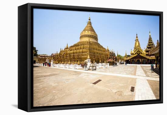 The Shwezigon Pagoda (Shwezigon Paya), a Buddhist Temple Located in Nyaung-U, a Town Near Bagan-Thomas L-Framed Premier Image Canvas