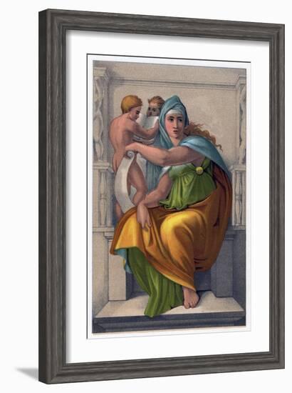 The Sibyl of Delphi-Michelangelo Buonarroti-Framed Giclee Print