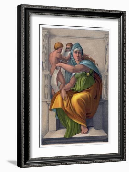 The Sibyl of Delphi-Michelangelo Buonarroti-Framed Giclee Print