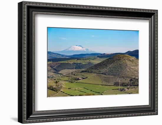 The Sicilian Landscape with the Awe Inspiring Mount Etna-Martin Child-Framed Photographic Print